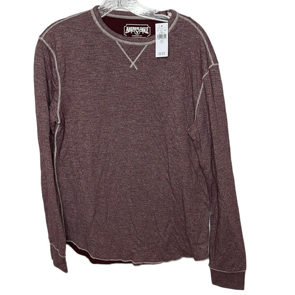 American Eagle Long Sleeve Maroon Soft Shirt. Size Small.